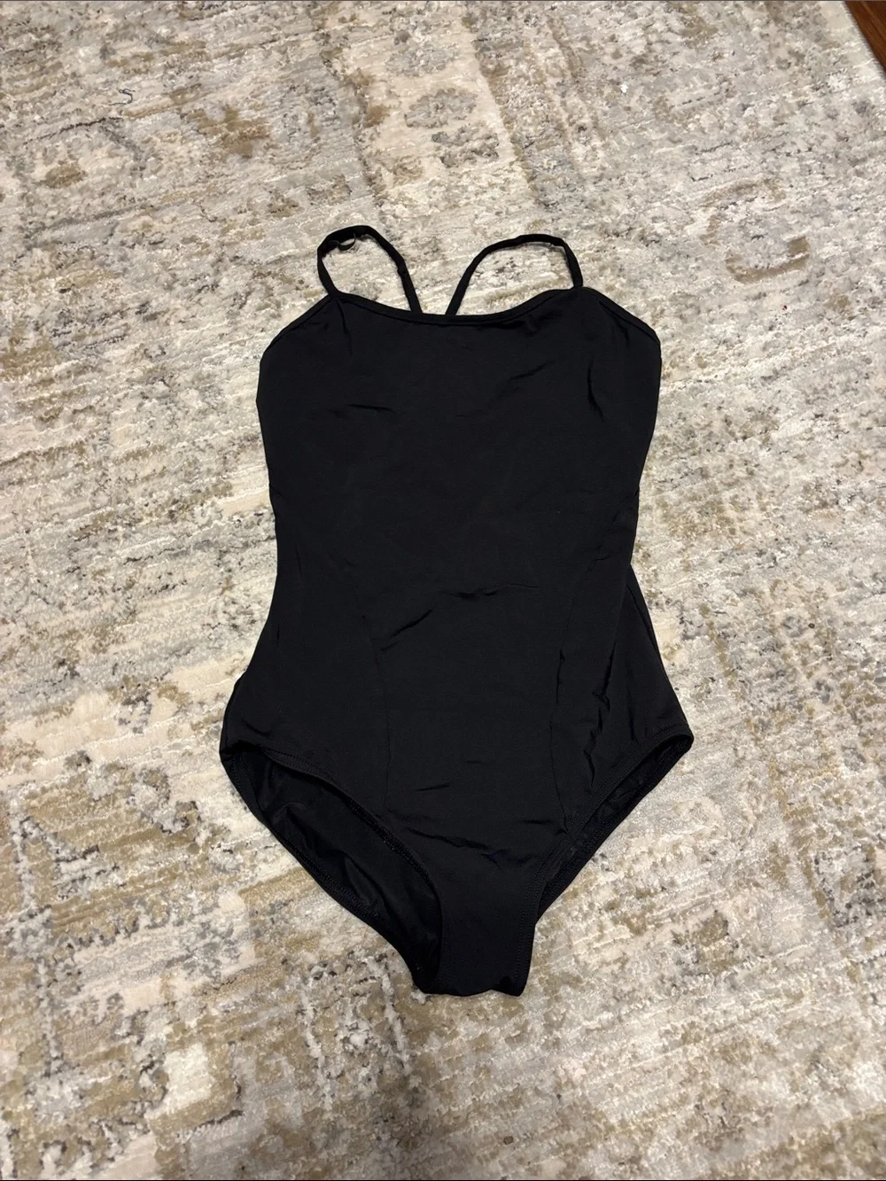Capezio Black Dance Leotard with Mesh Detail